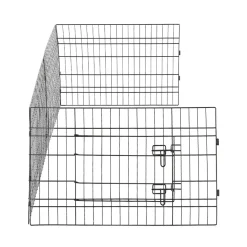 VEVOR Dog Playpen 24 Inch 4 Panels Foldable Exercise Pen with Bottom Pad, Indoor Metal Pet Fence with Door, Heavy Duty Puppy Crate Kennel, Pet Playpen for Dogs, Cats, and Other Small Animals, Black