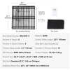 VEVOR Dog Playpen, 8 Panels Foldable Metal Dog Exercise Pen with Top Cover, 24" H Pet Fence Puppy Crate Kennel with Ground Stakes, Indoor Outdoor Dog Pen for Small Medium Pets, for Camping, Yard