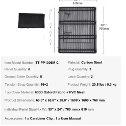 VEVOR Dog Playpen, 8 Pcs 30