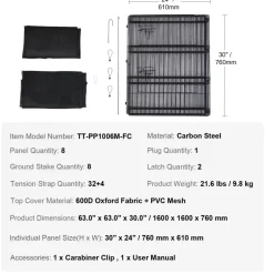 VEVOR Dog Playpen, 8 Pcs 30