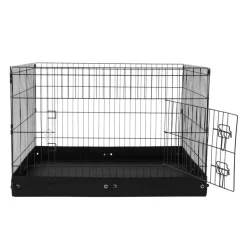 VEVOR Dog Playpen, 4 Pcs 24 x 36 in Panels Foldable Metal Pet Exercise Pen, Dog Fence Indoor and Outdoor Pen with Door and 600D Oxford Fabric Bottom Pad, for Dogs, Cats and Other Small Animals