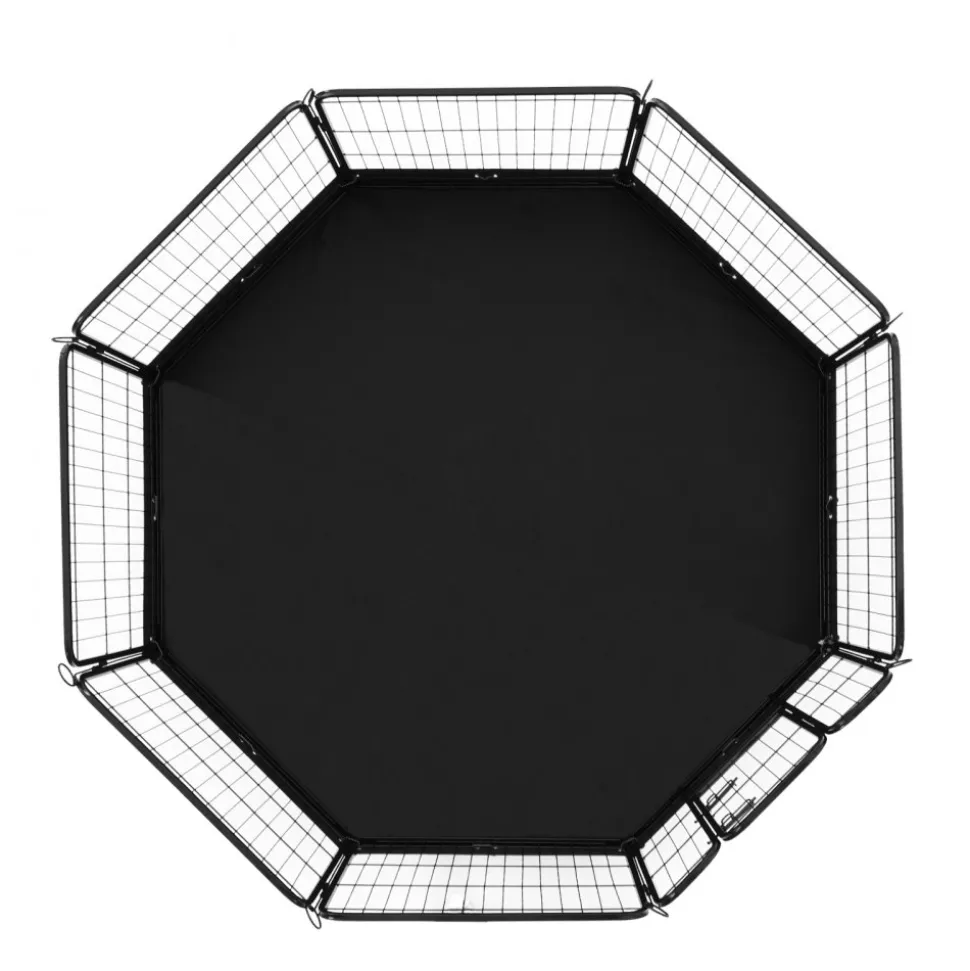 VEVOR Dog Playpen, 8 Pcs 24 x 24 in Panels Foldable Metal Pet Exercise Pen, Dog Fence Indoor and Outdoor Pen with Door, Storage Bag and Bottom Pad, Pet Playpen for Dogs, Cats and Other Small Animals