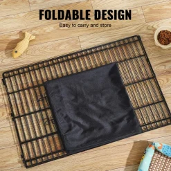 VEVOR Dog Playpen, 4 Pcs 24 x 36 in Panels Foldable Metal Pet Exercise Pen, Dog Fence Indoor and Outdoor Pen with Door, Top Cover, and Bottom Pad, Pet Playpen for Dogs, Cats and Other Small Animals