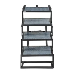 VEVOR Dog Stairs for Car, 4 Steps Extra Wide Foldable Dog Ramp for Large Dogs with Non-Slip Surface, Portable Lightweight Pet Stairs Ladder for Car, SUV, Truck, High Bed, Sofa, Support up to 400 lbs