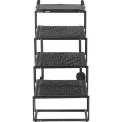 VEVOR Dog Stairs for Car, 4 Steps Extra Wide Foldable Dog Ramp for Large Dogs with Non-Slip Surface, Portable Lightweight Pet Stairs Ladder for Car, SUV, Truck, High Bed, Sofa, Support up to 250 lbs
