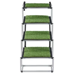 VEVOR Dog Stairs for Car, 4 Steps Extra Wide Foldable Dog Ramp for Large Dogs with Non-Slip Surface, Portable Lightweight Pet Stairs Ladder for Car, SUV, Truck, High Bed, Sofa, Support up to 200 lbs
