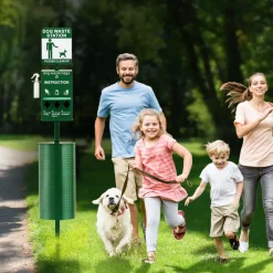 VEVOR Dog Waste Station with Hand Wash Bottle, Commercial Dog Poop Station, 11.5 Gallons Pet Waste Bin with 50 Can Liners, Bag Dispenser & 600 Waste Bags, Outdoor Dog Waste Disposal System for Backyard