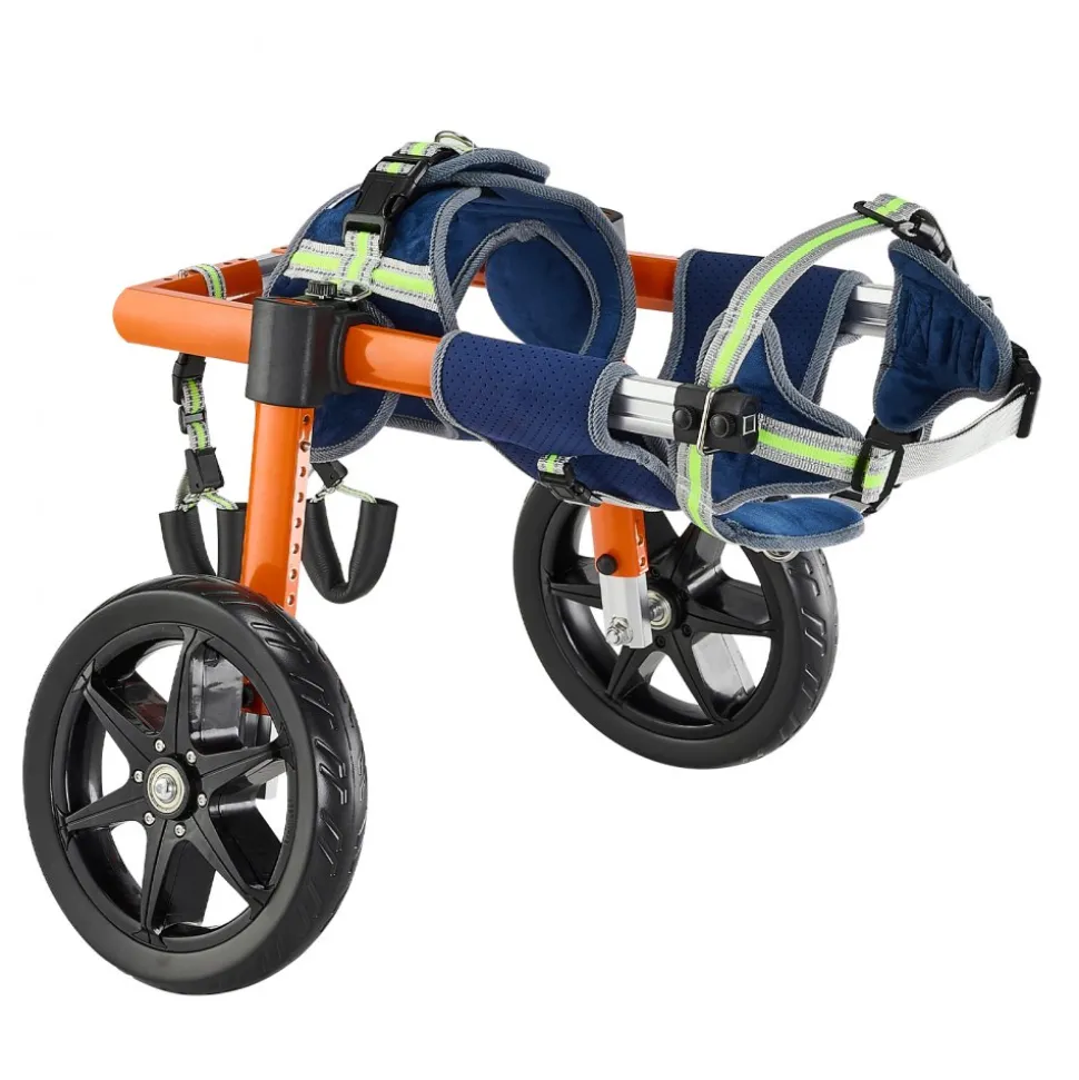 VEVOR Dog Wheelchair for Back Legs, Lightweight 2 Wheels Pet Wheelchair, Height, Width & Length Adjustable, Dog Cart with Shock-Absorbing Wheels, for Injured, Disabled Dogs 35-48 lbs, Medium