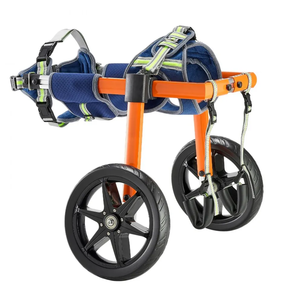 VEVOR Dog Wheelchair for Back Legs, Lightweight 2 Wheels Pet Wheelchair, Height, Width & Length Adjustable, Dog Cart with Shock-Absorbing Wheels, for Injured, Disabled Dogs 35-48 lbs, Medium