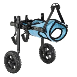 VEVOR Dog Wheelchair for Back Legs, Adjustable 2 Wheels Pet Wheelchair, Lightweight  Dog Cart with Shock-Absorbing Wheels, Mobility Support Wheel Chair for Disabled Injured Dogs up to 22lbs , X-Small