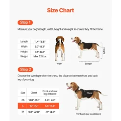 VEVOR Dog Wheelchair for Back Legs, Adjustable 2 Wheels Pet Wheelchair, Lightweight  Dog Cart with Shock-Absorbing Wheels, Mobility Support Wheel Chair for Disabled Injured Dogs up to 22lbs, Small