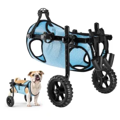 VEVOR Dog Wheelchair for Back Legs, Adjustable 2 Wheels Pet Wheelchair, Lightweight  Dog Cart with Shock-Absorbing Wheels, Mobility Support Wheel Chair for Disabled Injured Dogs up to 22lbs, Medium