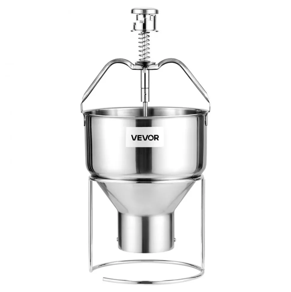 VEVOR Donut Depositor, Large Capacity Manual Donuts Dropper, 304 Stainless Steel Commercial Batter Dispenser, 6 Thicknesses Adjustment Doughnut Hopper with Stand, For Restaurant Cafe Bakery Kitchen