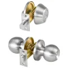 VEVOR Door Knob and Deadbolt Set, Satin Nickel Entry Door Knob and Single Cylinder Deadbolt Combo Pack, Fit for 1-3/8" to 1-3/4" Door Thickness, Door Lockset with Deadbolt for Entrance and Front Door