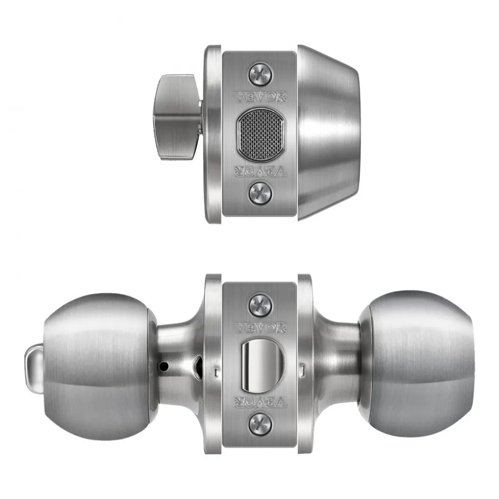 VEVOR Door Knob and Deadbolt Set, Satin Nickel Entry Door Knob and Single Cylinder Deadbolt Combo Pack, Fit for 1-3/8" to 1-3/4" Door Thickness, Door Lockset with Deadbolt for Entrance and Front Door