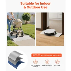 VEVOR Door Threshold Ramp, 2 inch Rise, Aluminum Alloy Threshold Ramp Rated 800 lbs Load Capacity, Handicap Ramps for Home Steps for Wheelchair, Scooters, Power Chairs, Walkers, Bicycle, Tricycle