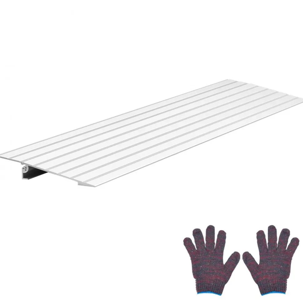 VEVOR Door Threshold Ramp, 1 inch Rise, Aluminum Alloy Threshold Ramp Rated 800 lbs Load Capacity, Handicap Ramps for Home Steps for Wheelchair, Scooters, Power Chairs, Walkers, Bicycle, Tricycle