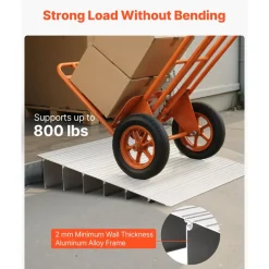 VEVOR Door Threshold Ramp, 6 inch Rise, Aluminum Alloy Threshold Ramp Rated 800 lbs Load Capacity, Handicap Ramps for Home Steps for Wheelchair, Scooters, Power Chairs, Walkers, Bicycle, Tricycle