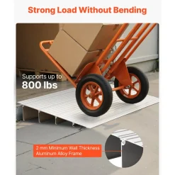 VEVOR Door Threshold Ramp, 4 inch Rise, Aluminum Alloy Threshold Ramp Rated 800 lbs Load Capacity, Handicap Ramps for Home Steps for Wheelchair, Scooters, Power Chairs, Walkers, Bicycle, Tricycle