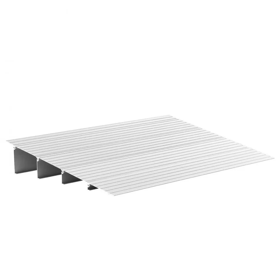 VEVOR Door Threshold Ramp, 4 inch Rise, Aluminum Alloy Threshold Ramp Rated 800 lbs Load Capacity, Handicap Ramps for Home Steps for Wheelchair, Scooters, Power Chairs, Walkers, Bicycle, Tricycle