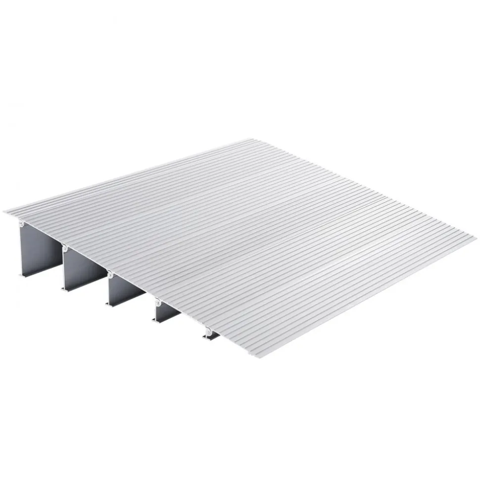 VEVOR Door Threshold Ramp, 5" Rise, 800 lbs Load Capacity, Door Ramp for Wheelchairs, Aluminum Threshold Ramp for Doorways, Adjustable Modular Threshold Ramp for Wheelchairs, Scooters, Power Chairs