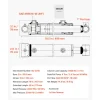 VEVOR Double Acting Hydraulic Cylinder, 2" Bore x 10" Stroke, Max 3500PSI Hydraulic Cylinder, Heavy-Duty Welded Cross Tube Cylinders with 1" Pin Hole & SAE #6 Port for Agricultural Machinery, Tractors