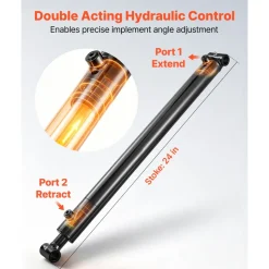VEVOR Double Acting Hydraulic Cylinder, 2