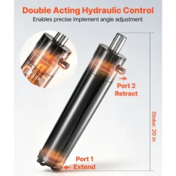 VEVOR Double Acting Hydraulic Cylinder, 5
