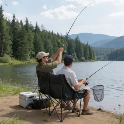 VEVOR Double Camping Chair, Oversized Two Person Camp Chair with 660 lbs Heavy Duty Support, with Dual Cup Holders, Wine Glass Holders, Magazine Straps, Carry Bags for Outdoor, Beach, 1 Pack