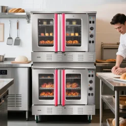 VEVOR Double Deck Gas Convection Oven, 14 cu.ft Full-Size Commercial Convection Oven, 40,000 BTU x 2 Powerful Burners, Natural Gas Commercial Ovens with Two Fan Modes, for Bakery, Restaurant & Kitchen