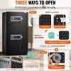 VEVOR Double Doors 5.5 cu.ft Safe Box with Key Lock & Password, Safe Lock Box with Fireproof Bag, Key Rack, LED Light, 2 Height Adjustable and Removable Divider and 1 Cabinet for Money, Documents, Jewelry and Valuables, Black