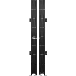 VEVOR Double Folding Security Gate, 6-1/2' H x 12' W Folding Door Gate, Steel Accordion Security Gate, Flexible Expanding Security Gate, 360° Rolling Barricade Gate, Scissor Gate or Door with Keys