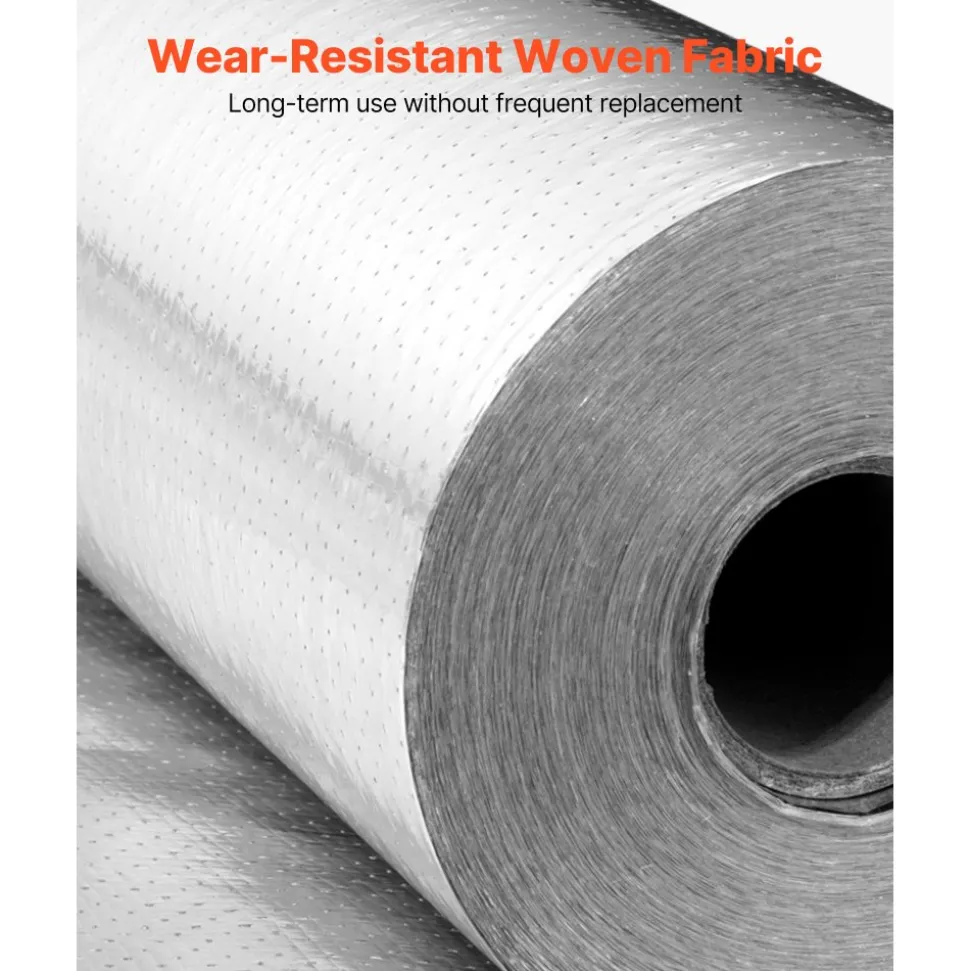 VEVOR Double Reflective Insulation Roll, Perforated Woven Fabric Radiant Barrier, 0.15mm 48 in x 250 ft, Double-Sided Aluminum Foil Heat Reflective Shield, Thermal Insulation Roll for Window RV Roof