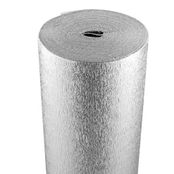 VEVOR Double Reflective Insulation Roll, Perforated Woven Fabric Radiant Barrier, 0.15mm 48 in x 125 ft, Double-Sided Aluminum Foil Heat Reflective Shield, Thermal Insulation Roll for Window RV Roof