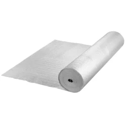 VEVOR Double Reflective Insulation Roll, Perforated Woven Fabric Radiant Barrier, 0.15mm 48 in x 125 ft, Double-Sided Aluminum Foil Heat Reflective Shield, Thermal Insulation Roll for Window RV Roof