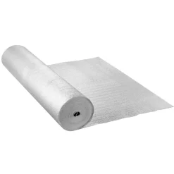 VEVOR Double Reflective Insulation Roll, Perforated Woven Fabric Radiant Barrier, 0.15mm 48 in x 125 ft, Double-Sided Aluminum Foil Heat Reflective Shield, Thermal Insulation Roll for Window RV Roof