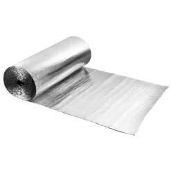 VEVOR Double Reflective Insulation Roll, Double-Sided Aluminum Foil Radiant Barrier, 6mm 48 in x 100 ft, Dual-Layer Air Bubble Heat Reflective Shield, Thermal Insulation Roll for Garage Door Window RV Roofs