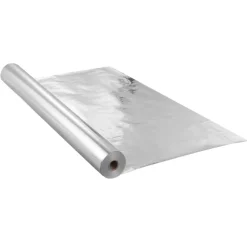 VEVOR Double Reflective Insulation Roll, Woven Fabric Radiant Barrier, 6.5 Mil 48 in x 250 ft, Aluminum Foil PE Woven Cloth Heat Reflective Shield, Thermal Insulation Roll for Window RV Roof