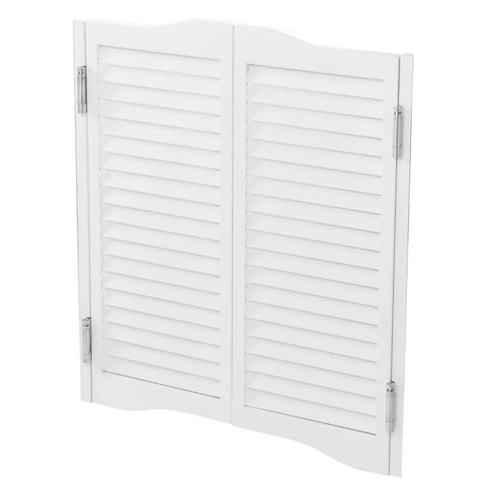 VEVOR Double Saloon Doors, 32"W x 36" H Arched Top Interior Swinging Cafe Doors, Premium Pine Wood, with Hinges & Hardware Kit, Easy to Install, for Hallway Kitchen Bar Pub Entrance, White