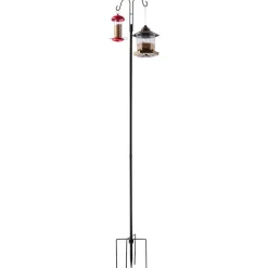 VEVOR Double Shepherds Hooks for Outdoor, 8 Pack 76 Inch Heavy Duty Bird Feeder Pole, 3/4 Inch Thick Garden Hooks for Hanging Hummingbird Feeder, Plant Baskets, Solar Light Lanterns,Wind Chimes