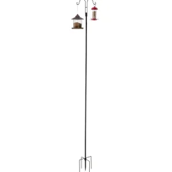 VEVOR Double Shepherds Hooks for Outdoor, 8 Pack 108 Inch Heavy Duty Bird Feeder Pole, 3/4 Inch Thick Garden Hooks for Hanging Hummingbird Feeder, Plant Baskets, Solar Light Lanterns,Wind Chimes