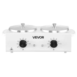 VEVOR Double Wax Warmer, 1200ML Professional Dual Wax Warmer for Hair Removal, 32 ℉ - 212℉ Adjustable Electric Waxing Heater Pot with 50PCS Waxing Sticks for Home Use, Beauty Salon, Spa