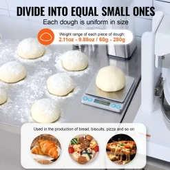 VEVOR Dough Divider Rounder, 18PCS Manual Dough Equal Divider Machine, 2.11oz - 9.88oz Hand Press Dough Cutter with 304 Stainless Steel Tray and Blade, Bread Maker for Bakery, Restaurant, Commercial