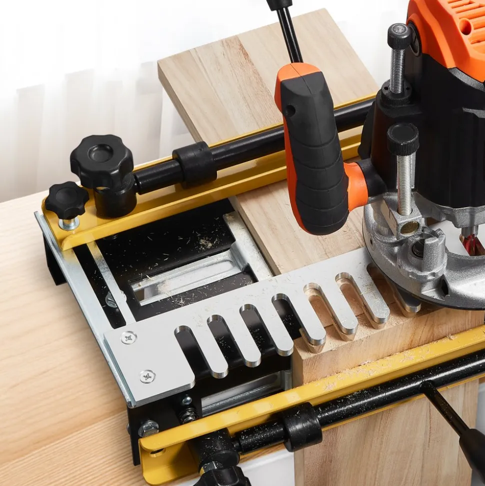 VEVOR Dovetail Jig, 12 in Width, Dove Tailing Router Jigs with Router Bit & 1/2” Template, Precise Alignment Dove Tail Jig, Mortise and Tenon Jig Woodworking Tools for Furniture & Wood Cabinet Making