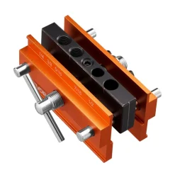 VEVOR Doweling Jig Kit, Self Centering Dowel Drill Jig for Straight Holes, Aluminum Alloy Woodworking Tools with 6 Drill Guide Bushings, Adjustable Width, for Wood Working, Drilling and Marking