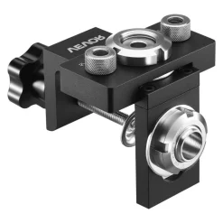 VEVOR Doweling Jig Kit, Self Centering Dowel Drill Jig for Straight Holes, Aluminum Alloy Woodworking Joints Tool with 3 Size Drill Bits 5/16", 3/8", and 19/32", Adjustable Width, for Wood Working
