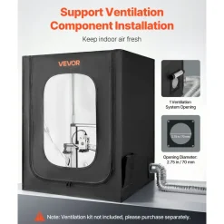 VEVOR 3D Printer Enclosure, Dustproof Waterproof Large Oxford Cloth 3D Printer Tent, Constant Temperature Protective Case with LED Lighting, Compatible with Creality/ELEGOO/Anycubic Popular Models