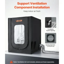 VEVOR 3D Printer Enclosure, Dustproof Waterproof Oxford Cloth 3D Printer Tent, Constant Temperature Protective Case with LED Lighting, Compatible with Creality/ELEGOO/Anycubic Multiple Popular Models