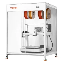 VEVOR 3D Printer Enclosure with Ventilation, Dustproof Waterproof Transparent Acrylic 3D Printer Tent, Constant Temperature Protective Case with LED, Compatible with Bambu Lab, Ender, Neptune, Kobra