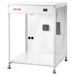VEVOR 3D Printer Enclosure with Ventilation, Dustproof Waterproof Transparent Acrylic 3D Printer Tent, Constant Temperature Protective Case with LED, Compatible with Bambu Lab, Ender, Neptune, Kobra